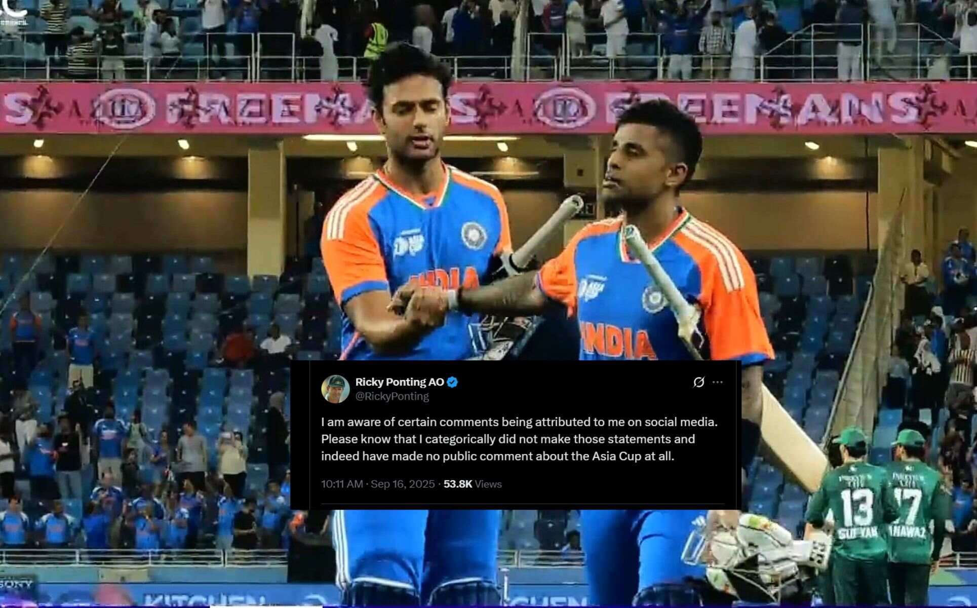“Did Not Make Those..”: Ponting Responds To Viral Quote On India After IND vs PAK Encounter